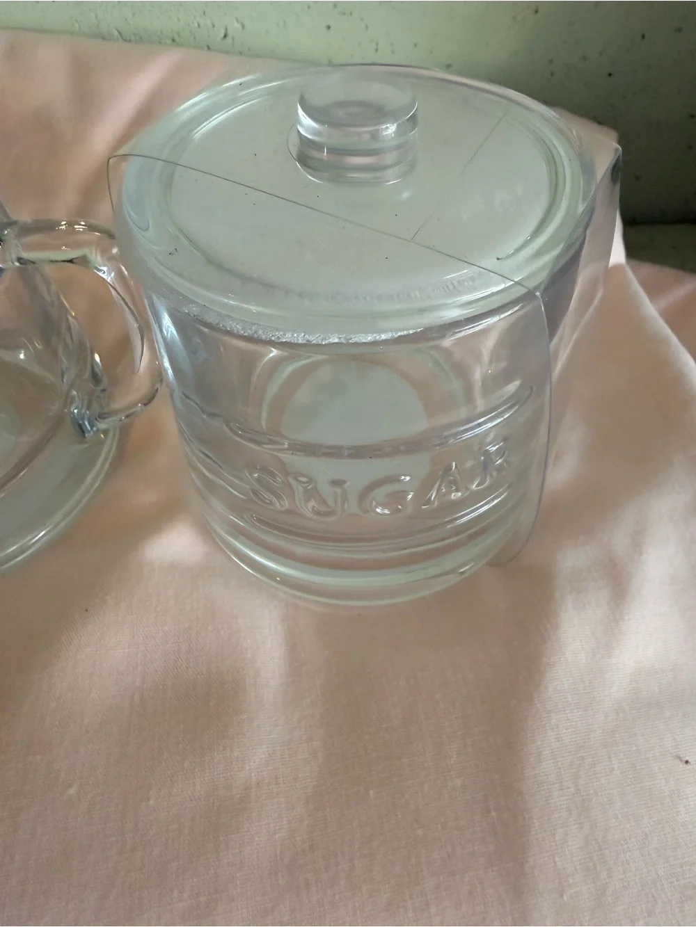 Hearth & Hand Clear Glass Milk Pitcher and Sugar Jar Set